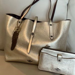 Coach tote with matching wallet
